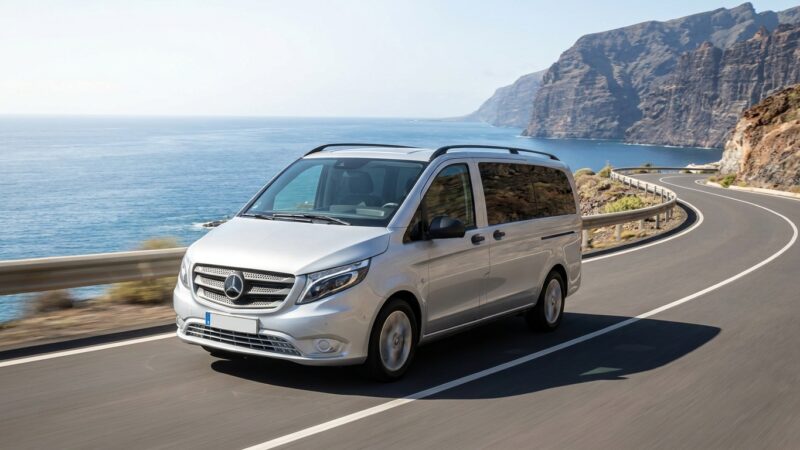 Mercedes-Benz Vito na Tenerife: recenzia jazdy s 9 miestami